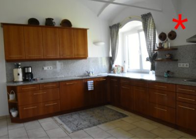 Küche in der Ferienwohnung Modersnhof